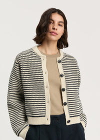 Aiayu Shiva Cardigan - Highland Wool | Mix Black Navy