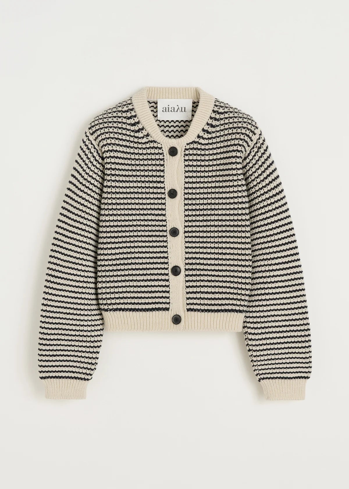 Aiayu Shiva Cardigan - Highland Wool | Mix Black Navy