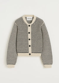 Aiayu Shiva Cardigan - Highland Wool | Mix Black Navy