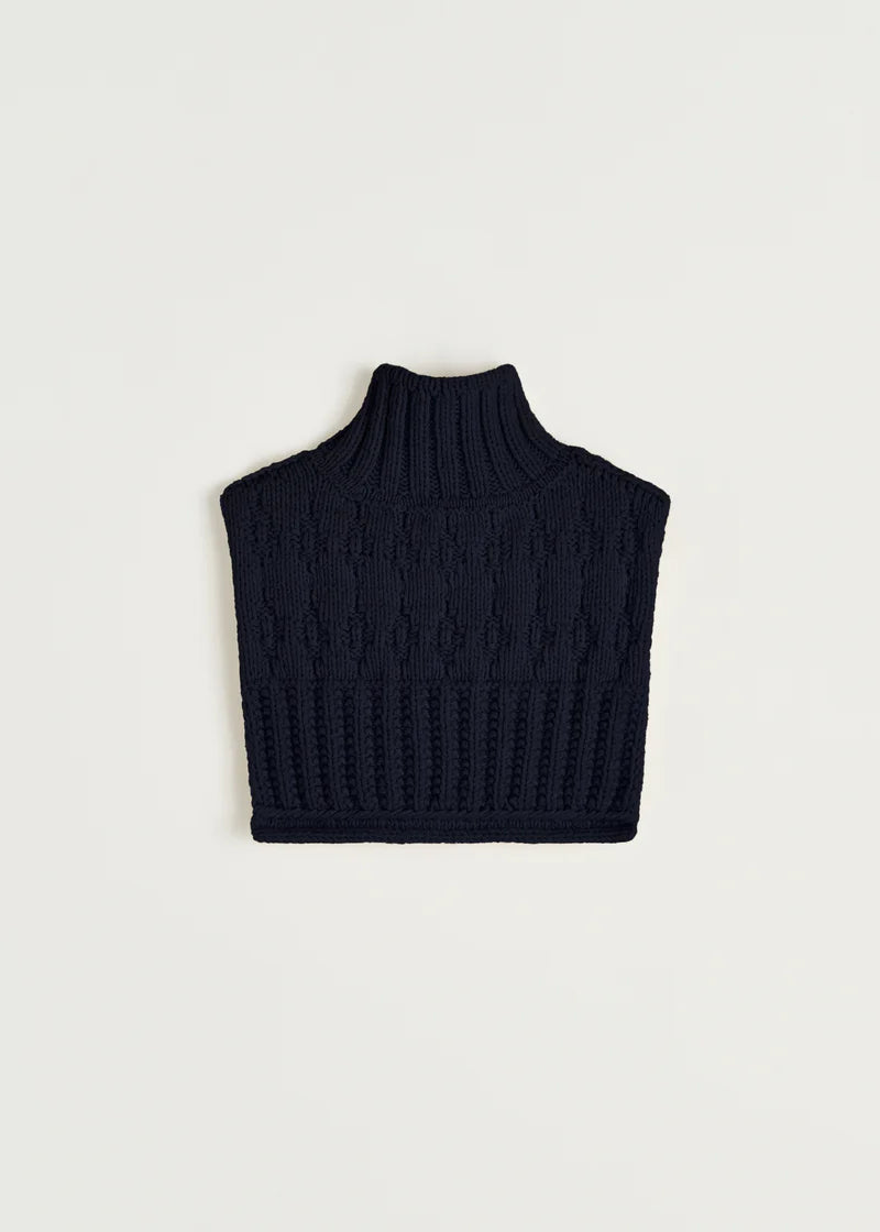 Aiayu Asami neck varmer | Black Navy