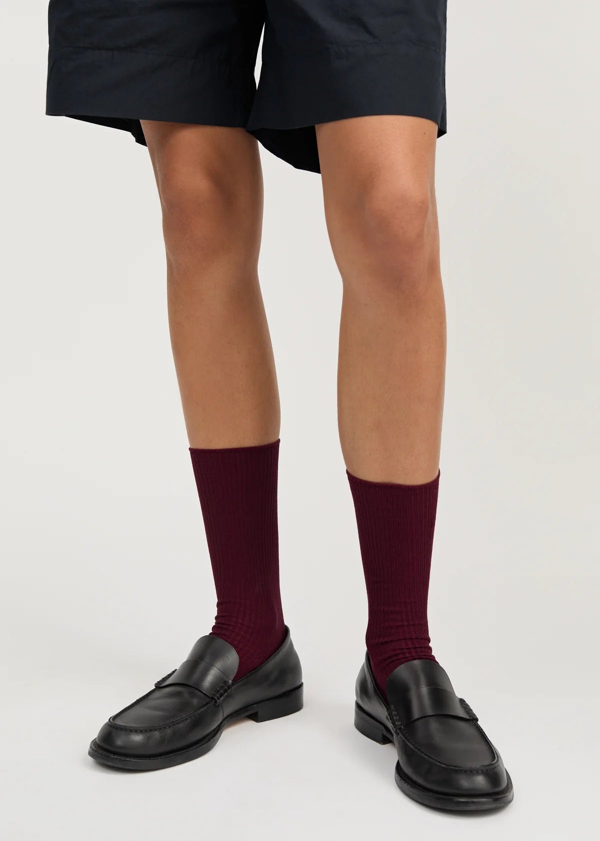 Aiayu Cotton Rib Strømper | Bordeaux