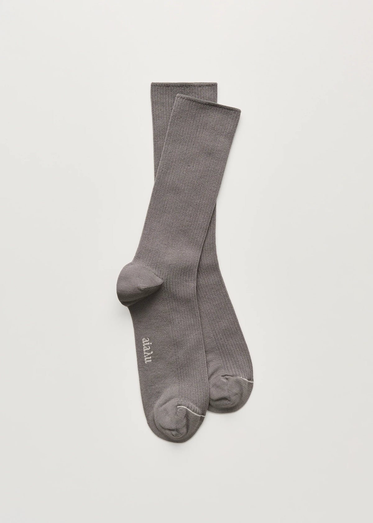 Aiayu Cotton Rib Strømper | Steel