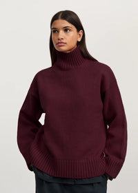 Aiayu Farah Sweater – highland wool | Bordeaux