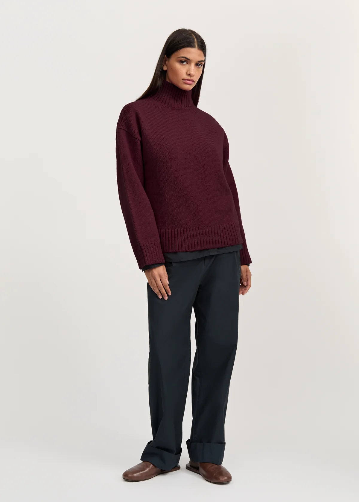 Aiayu Farah Sweater – highland wool | Bordeaux