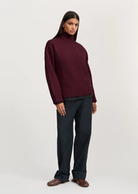 Aiayu Farah Sweater – highland wool | Bordeaux