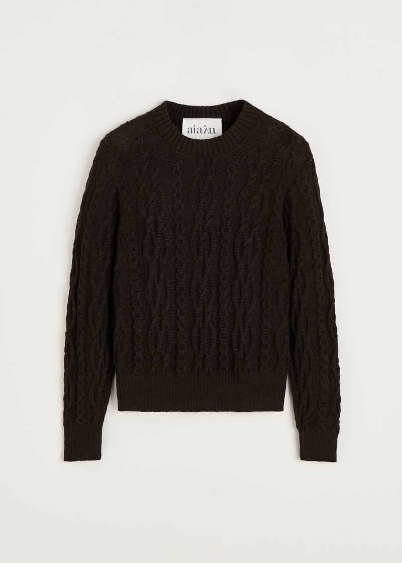 Aiayu Orenda Sweater | Pure Dark Brown | llamauld