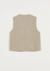 Aiayu Vest Heavy Linen | Pure Natural