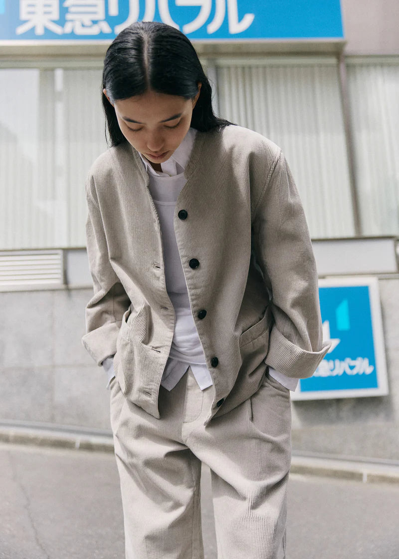 Aiayu Angela Jacket Corduroy | Silver | Jakke i fløjl