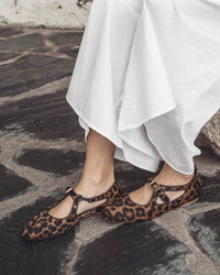 Anonymous Copenhagen Praise | Leopard Calf Hair Ballerina