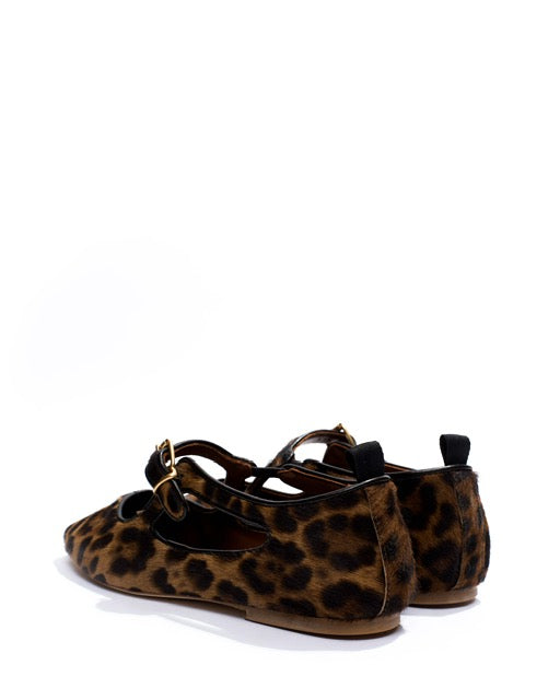 Anonymous Copenhagen Praise | Leopard Calf Hair Ballerina