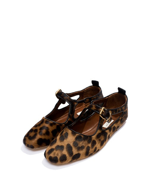 Anonymous Copenhagen Praise | Leopard Calf Hair Ballerina