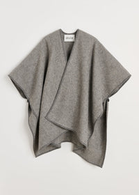 Aiayu Averyl Poncho Wool | Pure Grey
