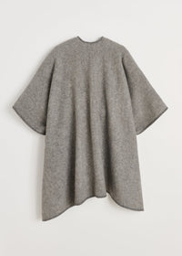 Aiayu Averyl Poncho Wool | Pure Grey