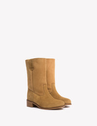 Dico Copenhagen Julia Gaucho Boot | Shearling Fur Camel/ Light Tan | Rulam Støvle