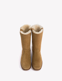Dico Copenhagen Julia Gaucho Boot | Shearling Fur Camel/ Light Tan | Rulam Støvle