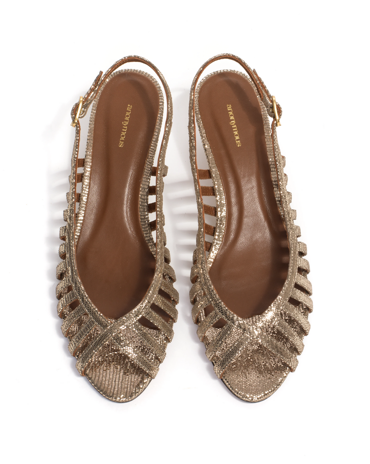 Anonymous Copenhagen Carminho 40 Stiletto | Vintage Champagne Gold