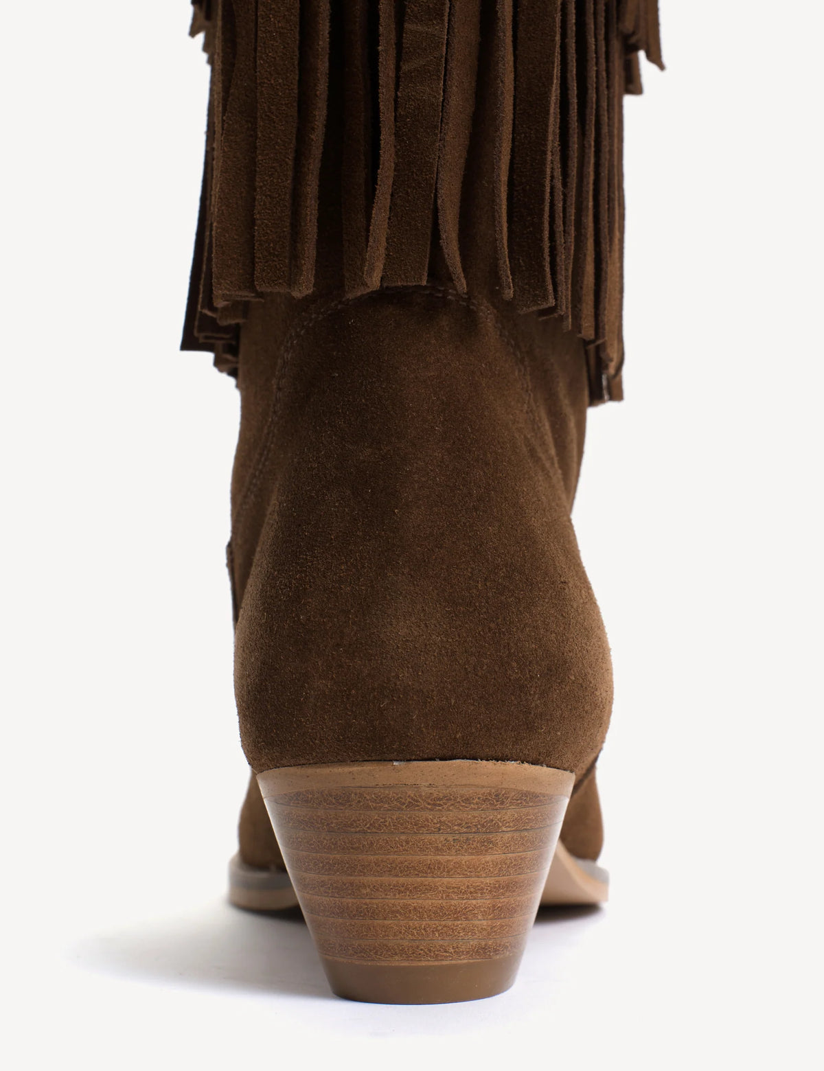 Dico Copenhagen Celina Fringes Boot | Dark Brown Calf Suede