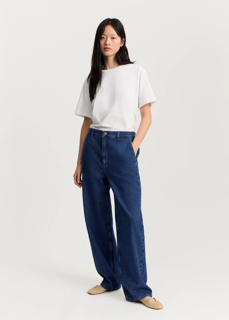 Aiayu Carlo Midwaist Wide Jeans | Mid Blue