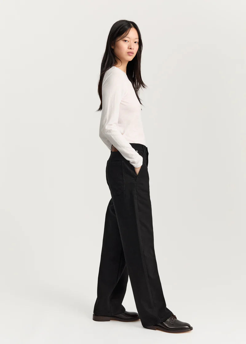 Aiayu Carlo Midwaist Wide Jeans | Black Tea