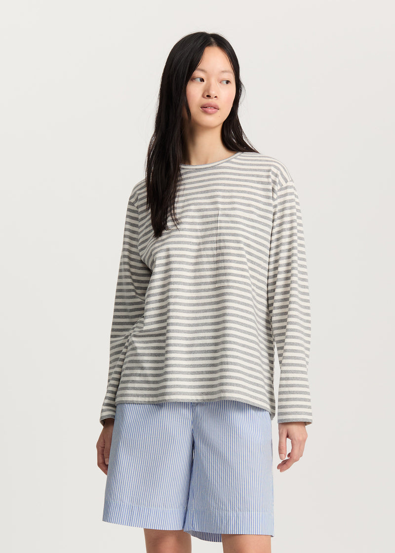 Aiayu Circular Long Sleeve | Mix Grey Melange