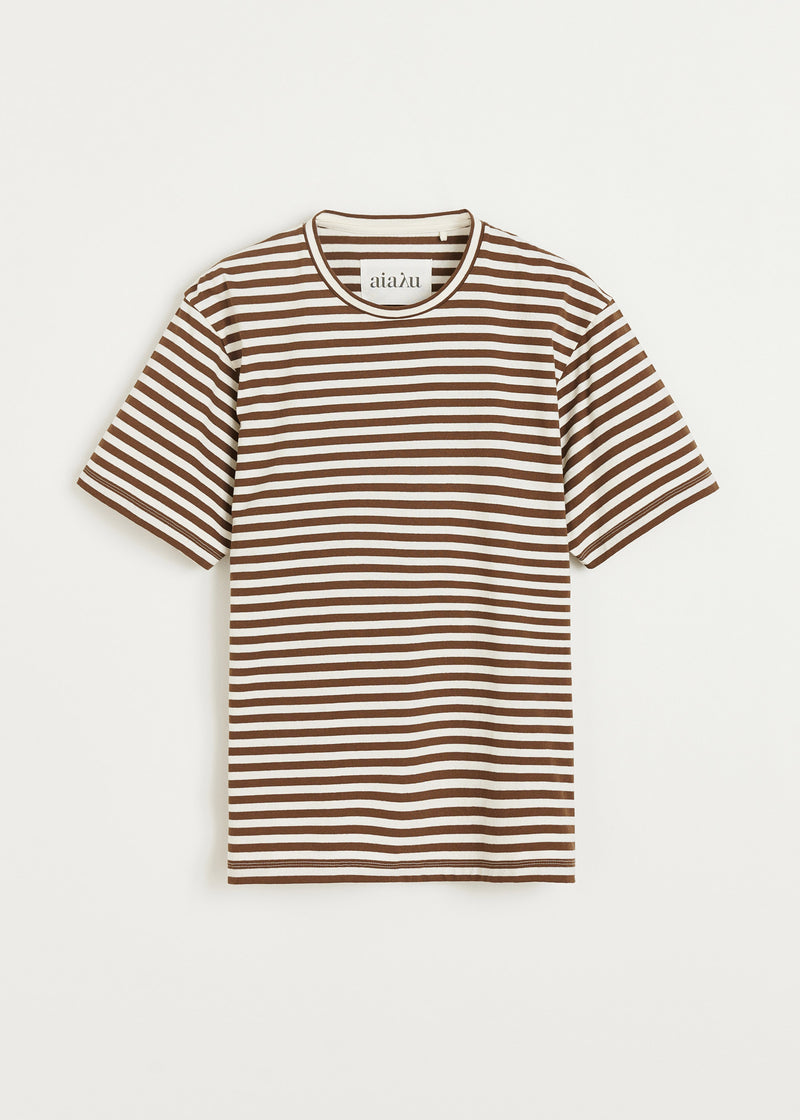 Aiayu Classic Circular Tee Striped | Mix Coffee