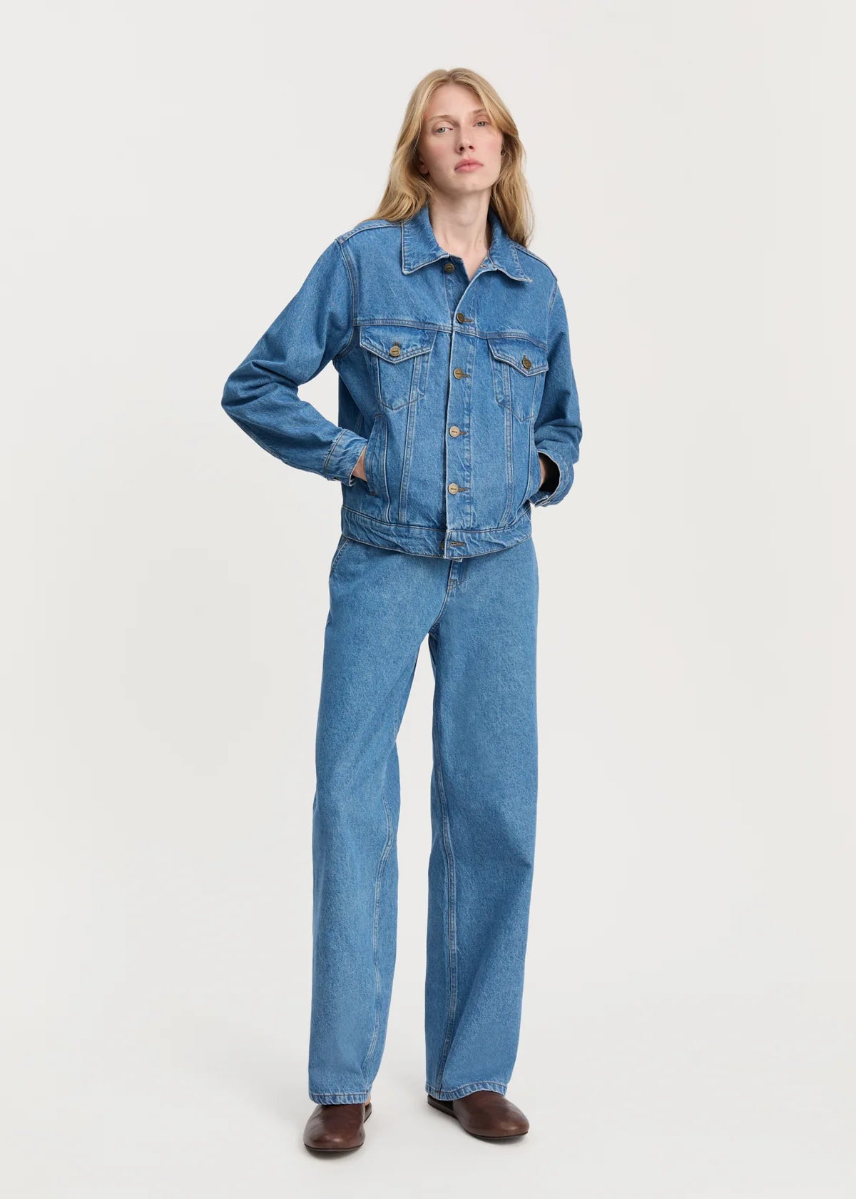 Aiayu Cleo Denim Jacket | Clear Blue