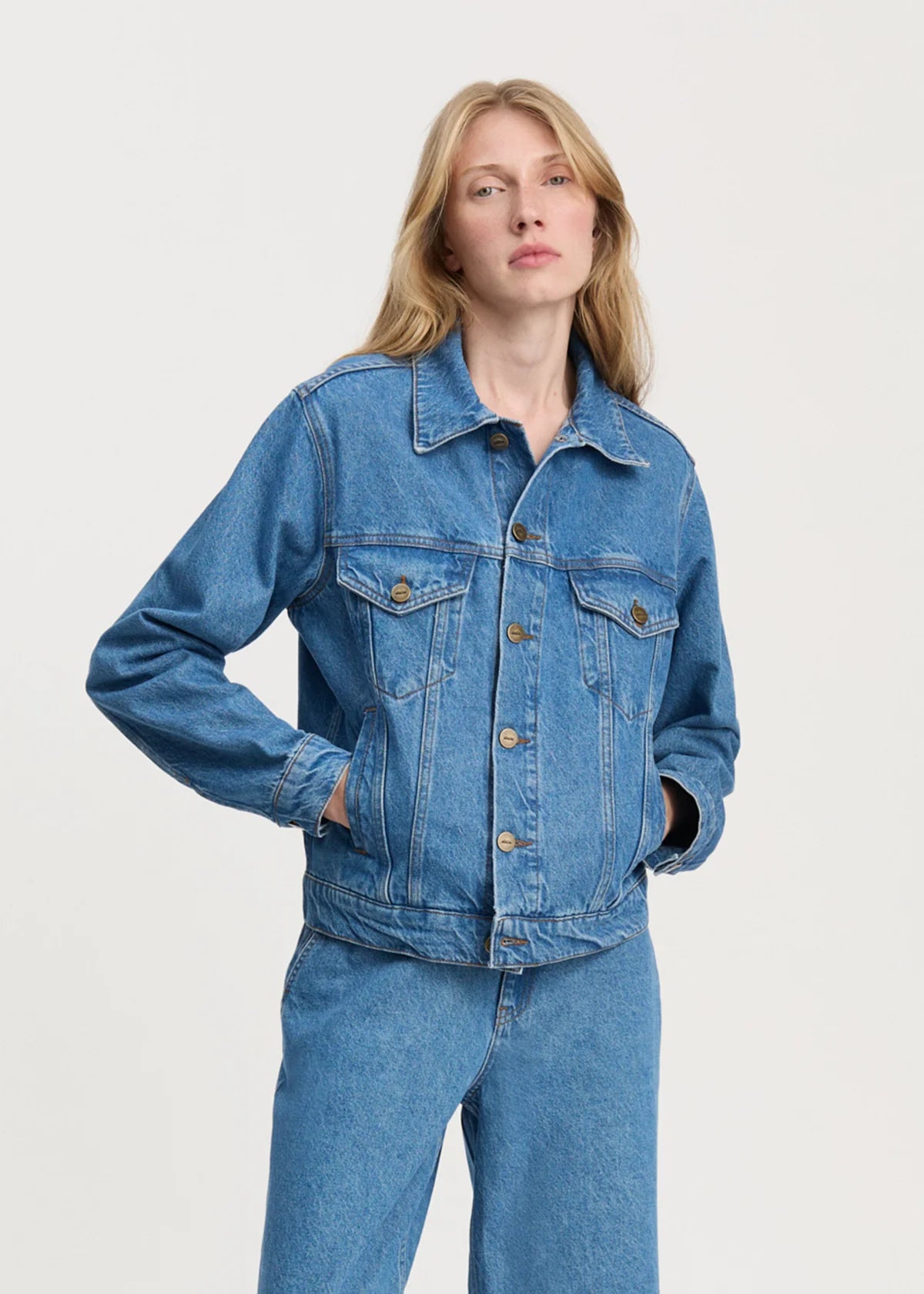 Aiayu Cleo Denim Jacket | Clear Blue
