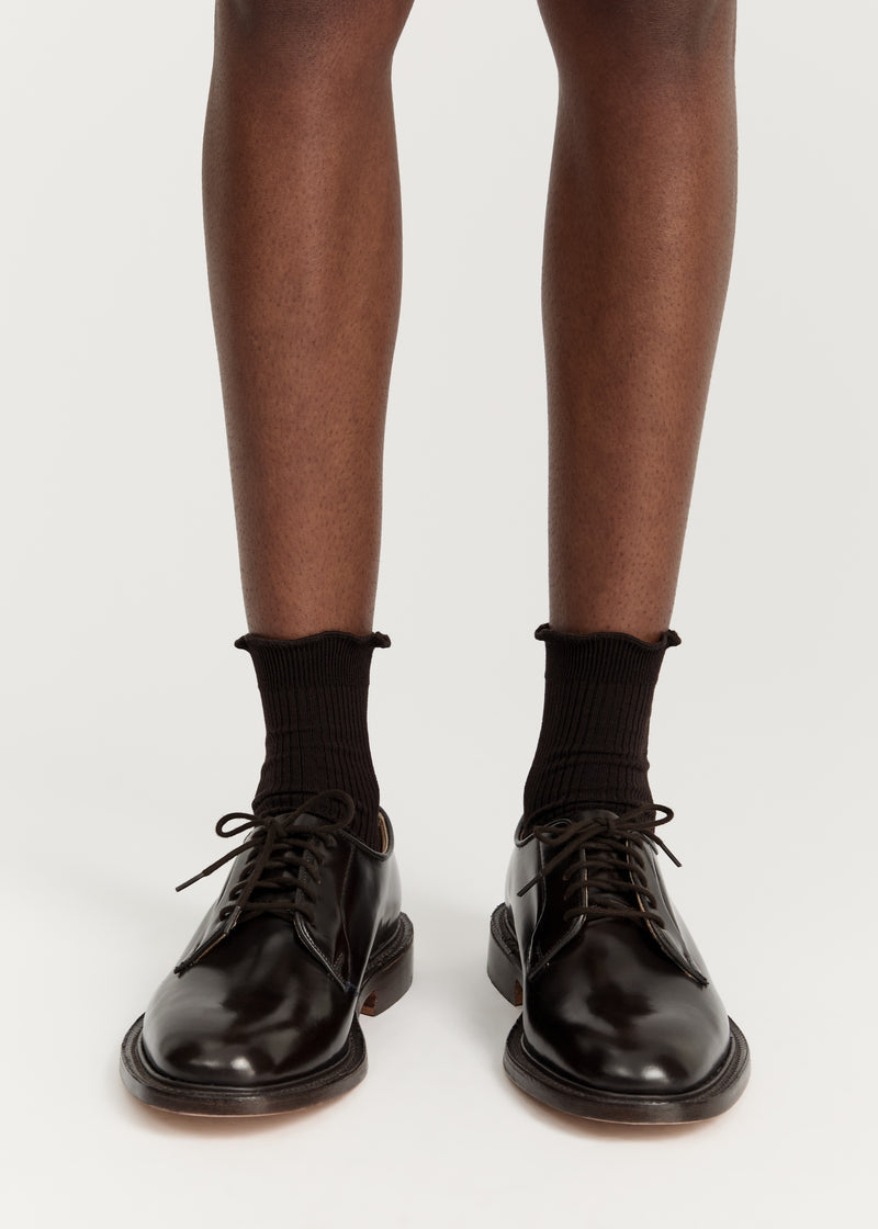 Aiayu Cotton Frill Strømper | Chocolate
