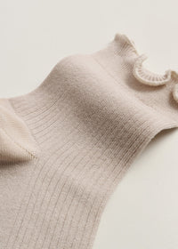Aiayu Cotton Frill Strømper | Milk