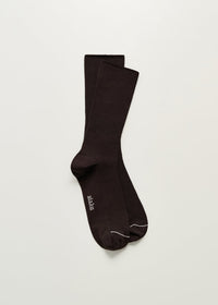 Aiayu Cotton Rib Strømper | Chocolate