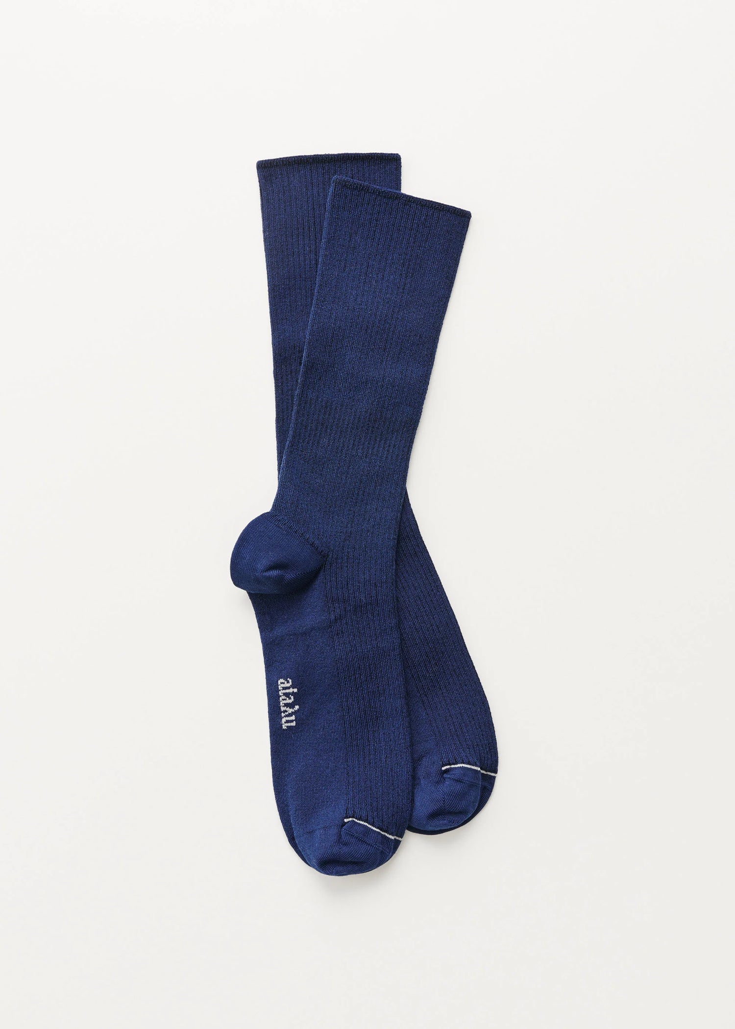 Aiayu Cotton Rib Socks | Midnight Blue