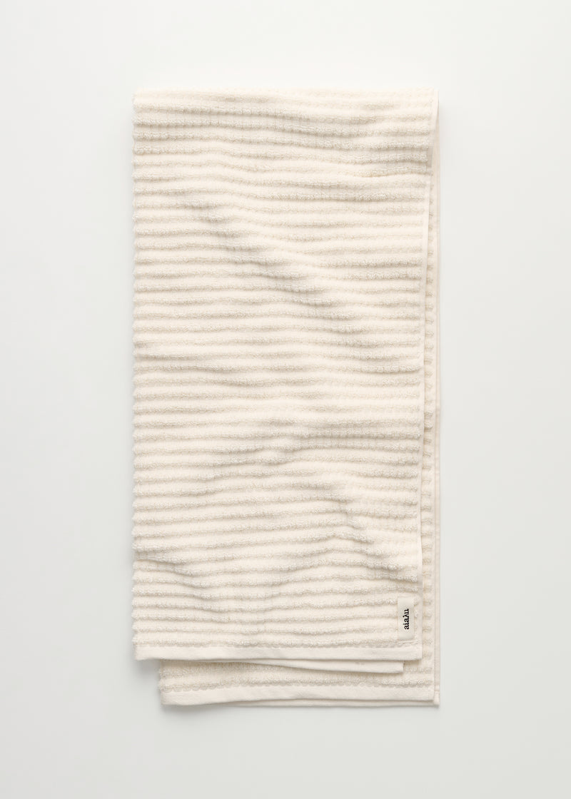 Aiayu Cotton Senshu Towel 70 x 140 | Pure Ecru