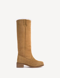 Dico Copenhagen Ann Gaucho Boot | Shearling Fur Camel/ Light Tan | Rulam Støvle