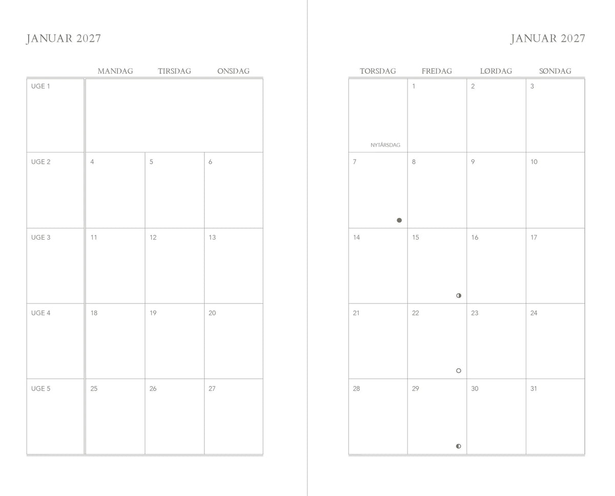 Atelier Aarhus | Dagskalender 2027