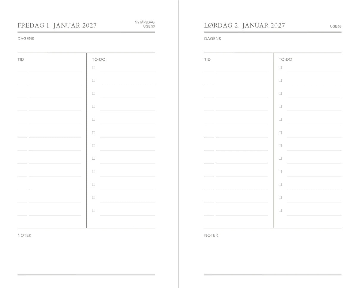 Atelier Aarhus | Dagskalender 2027
