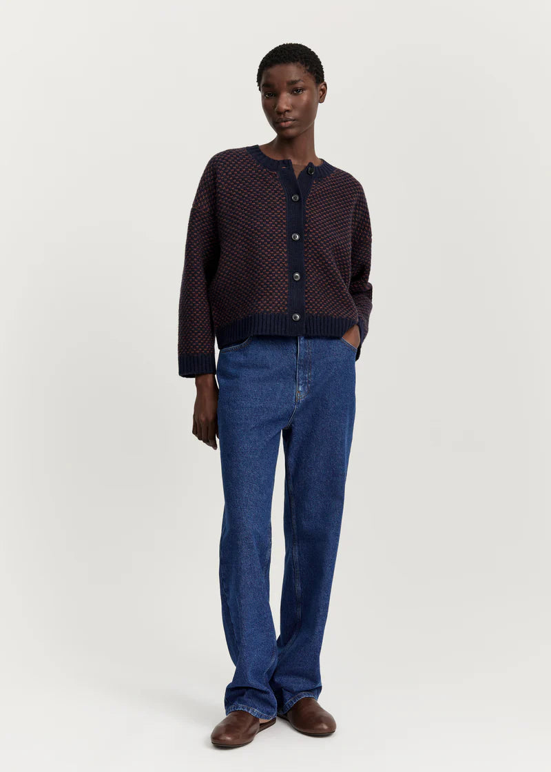 Aiayu Delores Cardigan | Mix Navy