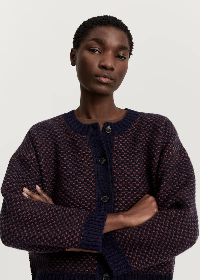 Aiayu Delores Cardigan | Mix Navy