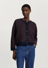 Aiayu Delores Cardigan | Mix Navy