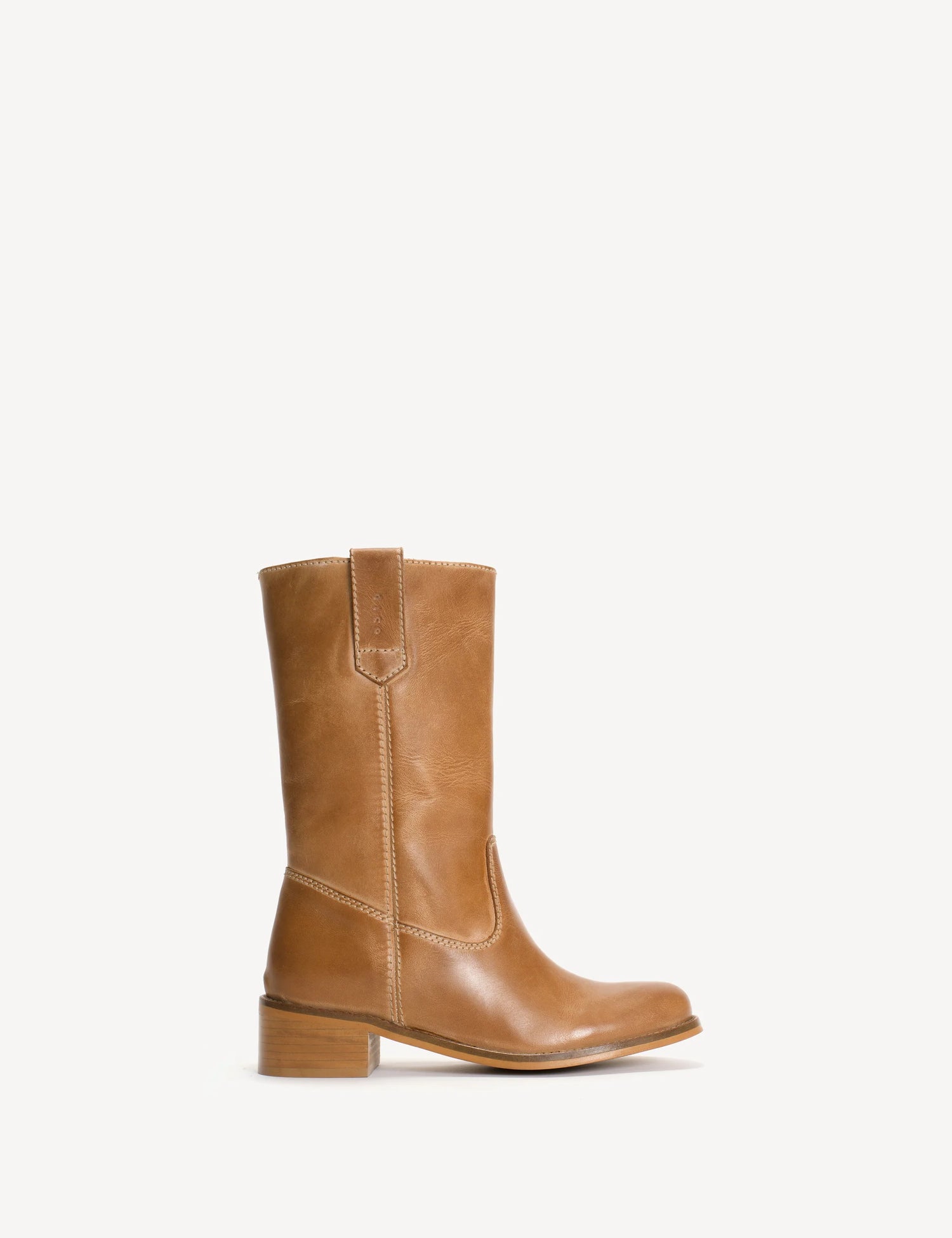 Dico Copenhagen Julia Gaucho Boot | Escovado Leather Dark Tan