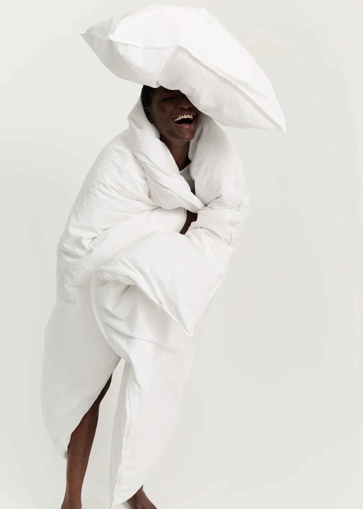 Aiayu Duvet Set and Pillow Case Seersucker | White 140 x 200 cm. | Sengetøj