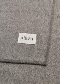 Aiayu Edvin Wool Throw | Pure Grey | Uldtæppe 150 x 180 cm.