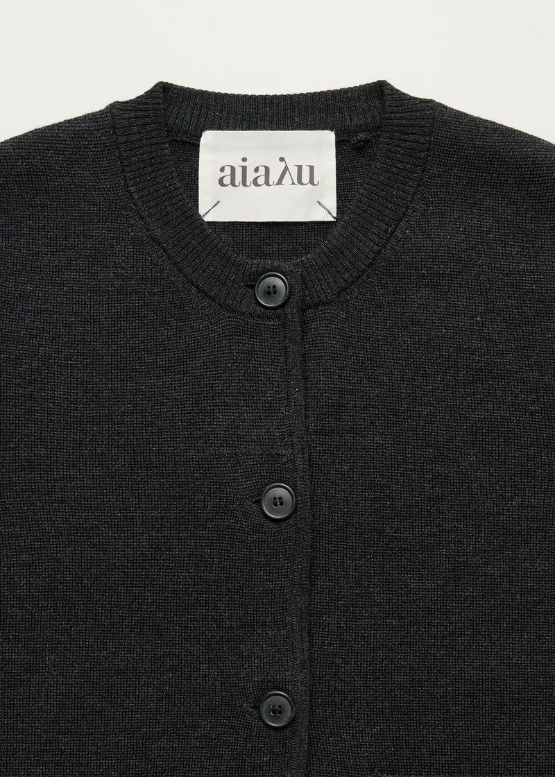 Aiayu Elva Vest - Pure Merino Uld | Antracite