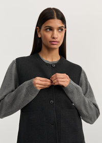 Aiayu Elva Vest - Pure Merino Uld | Antracite