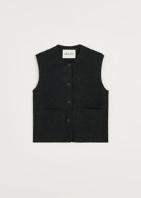 Aiayu Elva Vest - Pure Merino Uld | Antracite