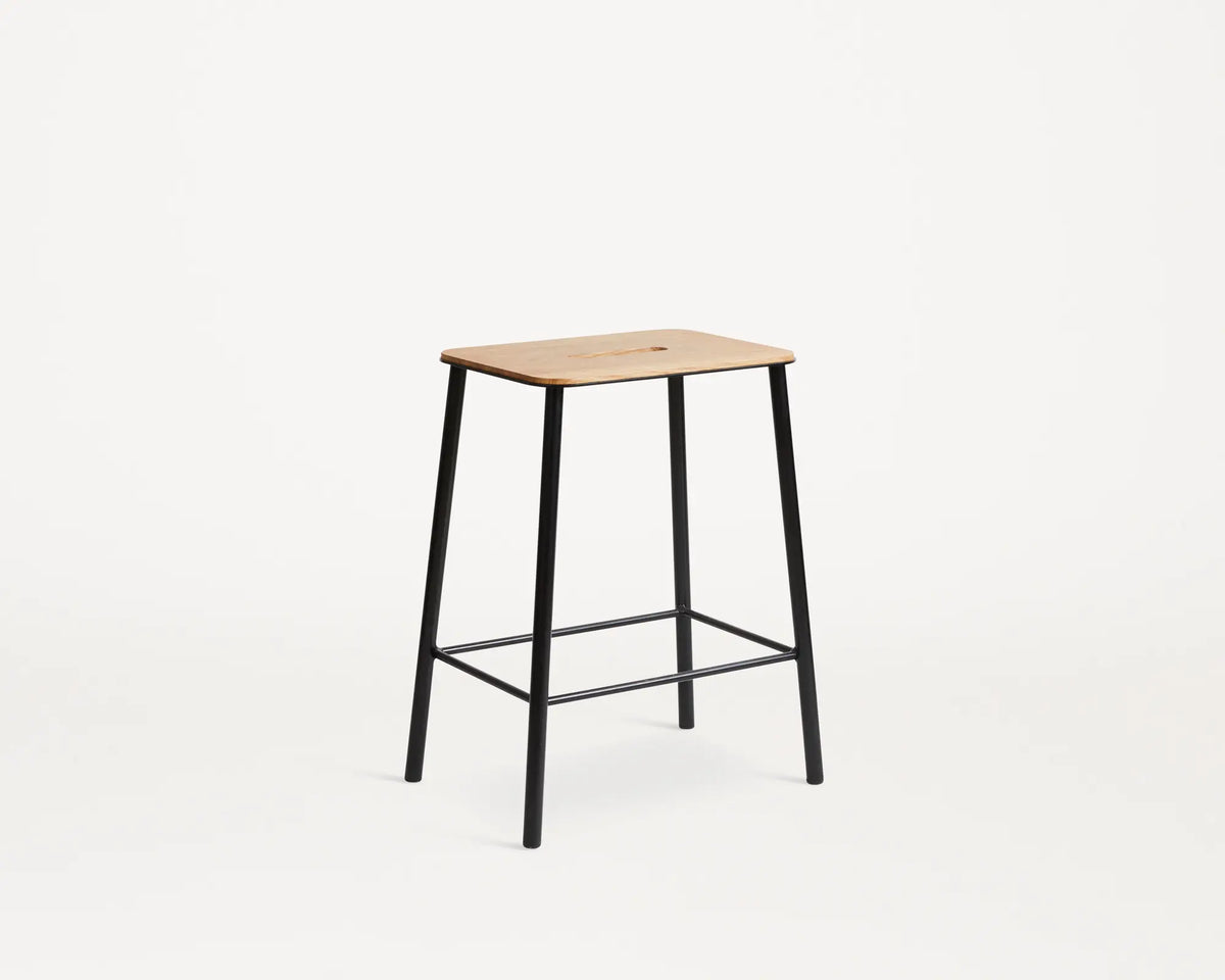 Frama Adam Stool | Black/Oak | H50