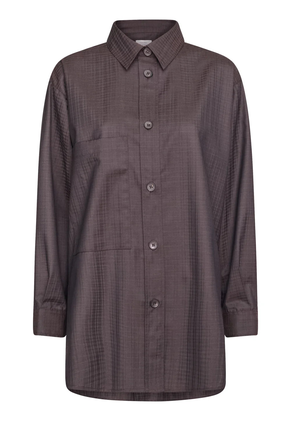 Fabulous Agenda | Elise Shirt Brown Structure | Skjorte I uld