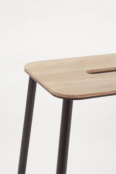 Frama Adam Stool | Black/Oak | H50