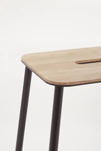 Frama Adam Stool | Black/Oak | H50