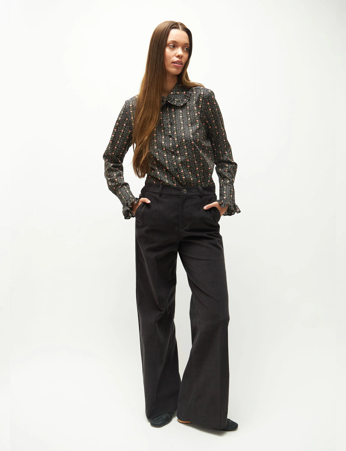 APOF Frances Pants | After Dark| Bukser i fløjl