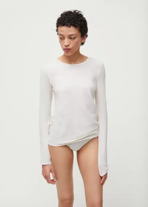 Aiayu Gentle Long Sleeve | White | Cashmere & Bomuld